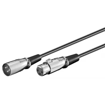 Mikrofonu kabelis Microconnect XLRMF05 0.5 m XLR (3-pin) Melns