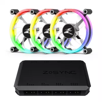 Zalman ZM-LF120A3 datora korpusa ventilators 12 cm Melns, Balts