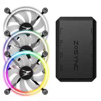 Zalman ZM-LF120A3 datora korpusa ventilators 12 cm Melns, Balts