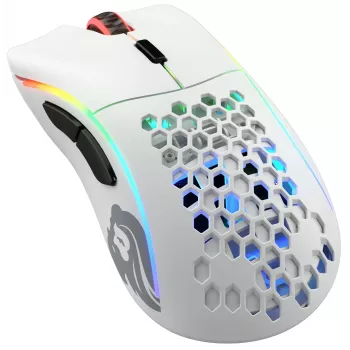Glorious Gaming Glorious Model D Wireless - Matēti balts, labā roka, RF bezvadu, 19000 DPI, Balts
