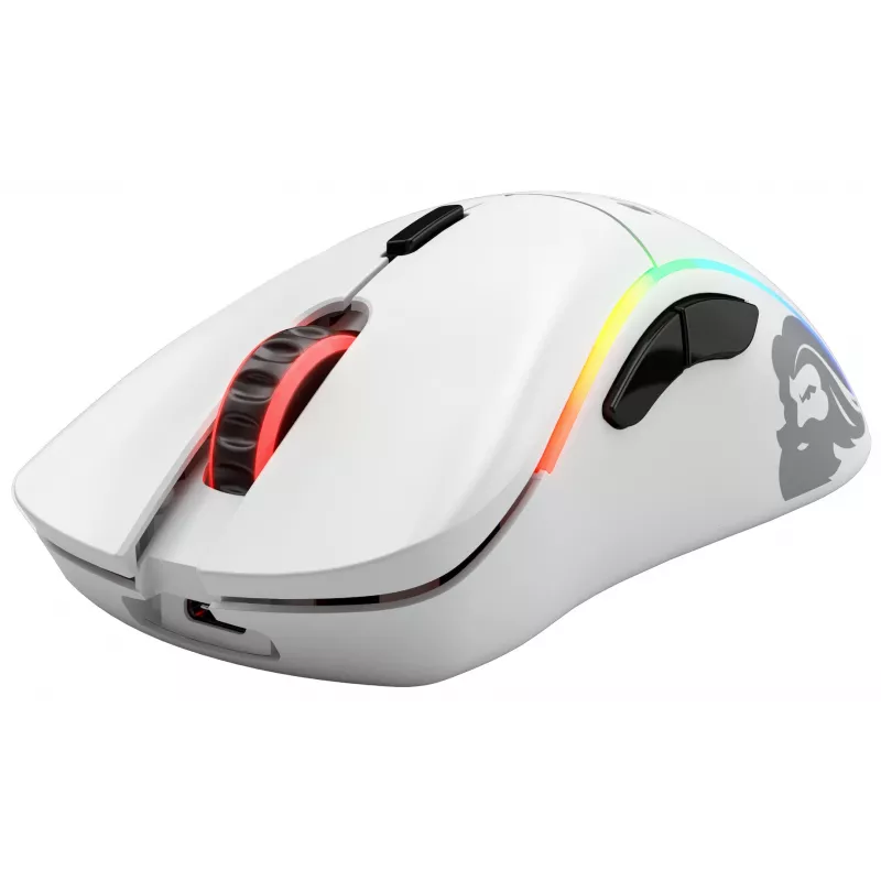 Glorious Gaming Glorious Model D Wireless - Matēti balts, labā roka, RF bezvadu, 19000 DPI, Balts