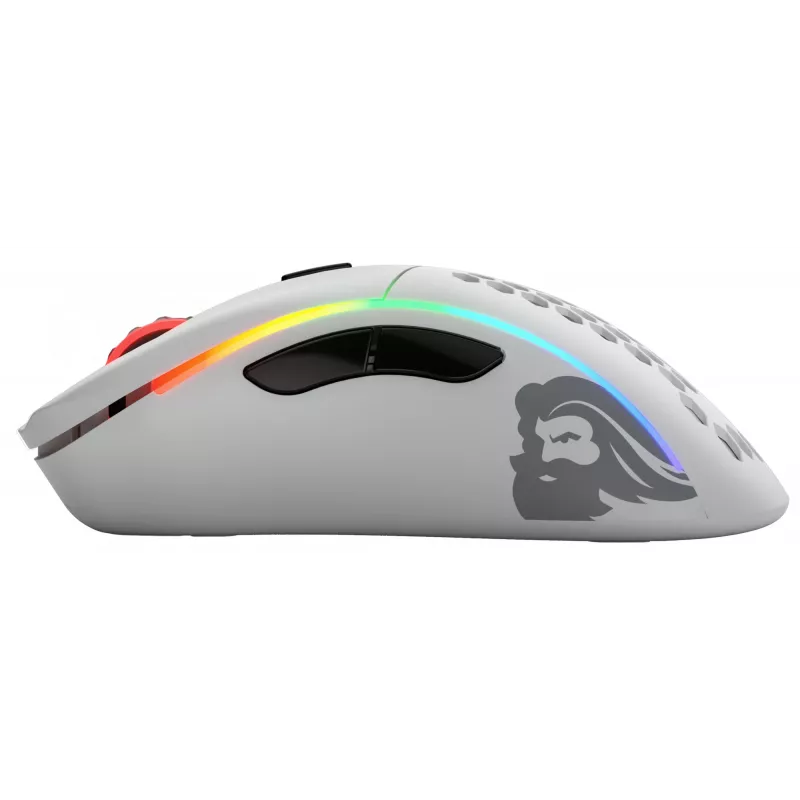 Glorious Gaming Glorious Model D Wireless - Matēti balts, labā roka, RF bezvadu, 19000 DPI, Balts