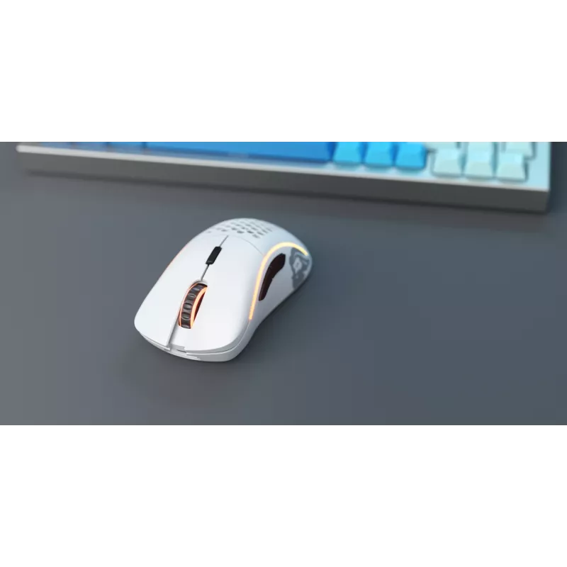 Glorious Gaming Glorious Model D Wireless - Matēti balts, labā roka, RF bezvadu, 19000 DPI, Balts