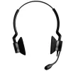 Jabra Biz 2300 QD platjoslas austiņas, Duo, vadu, birojam/zvanu centram, 150 - 6800 Hz, 65 g, melna