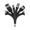 Techly ICOC-USBC-FL-U4 USB4 Gen3 USB-C uz USB-C elastīgs plakans kabelis, 0,124 m