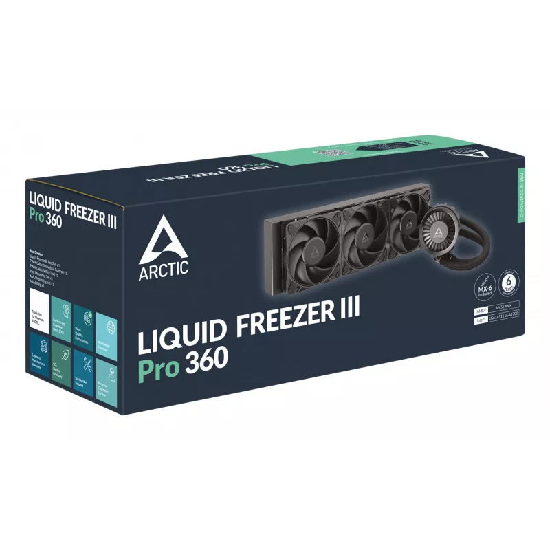 ARCTIC Liquid Freezer III Pro 360 - daudzsaderīgs visaptverošs CPU ūdens dzesētājs