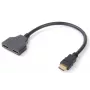 Microconnect HDMI Y-Splitter kabelis, 0.2 m, HDMI A (vīriešu) — 2 x HDMI A (sieviešu), 1920 x 1200 pikseļi, melns