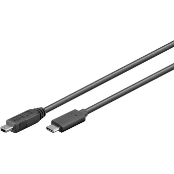 Microconnect USB3.1CMB505 USB kabelis USB 3.2 Gen 1 (3.1 Gen 1) 0.5 m USB C Mini-USB B Melns
