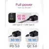 Sienas lādētājs ICY BOX 2-portu USB Power Delivery ātrai uzlādei Melns