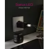 Sienas lādētājs ICY BOX 2-portu USB Power Delivery ātrai uzlādei Melns