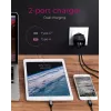 Sienas lādētājs ICY BOX 2-portu USB Power Delivery ātrai uzlādei Melns