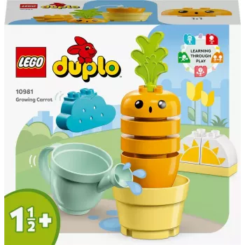 LEGO Duplo 10981 Augošs Burkāns — interaktīvs būvēšanas komplekts pirmsskolas vecuma bērniem