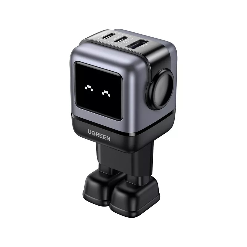 UGREEN Nexode RG 65 W GaN lādētājs ar 3 portiem, 1x USB-A + 2x USB-C, melns (25685B)