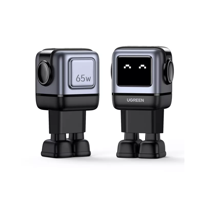 UGREEN Nexode RG 65 W GaN lādētājs ar 3 portiem, 1x USB-A + 2x USB-C, melns (25685B)