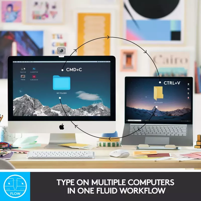 Bezvadu tastatūra Logitech MX Keys Mini (rozā)