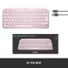 Bezvadu tastatūra Logitech MX Keys Mini (rozā)