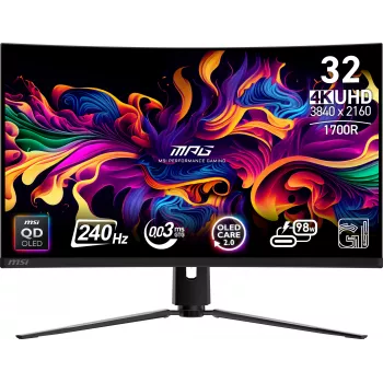 MSI MPG 321CURX QD-OLED dators 31,5 collu 4K UltraHD monitors
