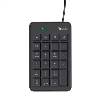 Trust 22221 ciparu tastatūra klēpjdatoram/PC USB Melna