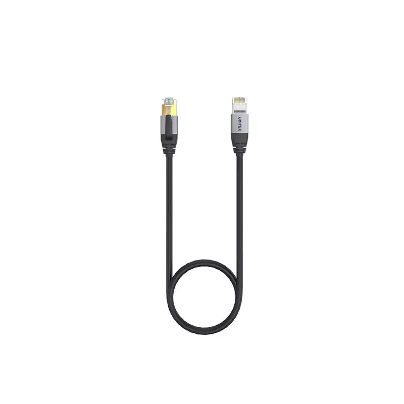 Tīkla kabelis UNITEK C18149AGY03-3M RJ-45 Cat8 3m Melns