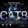 Tīkla kabelis UNITEK C18149AGY03-3M RJ-45 Cat8 3m Melns