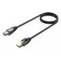 Tīkla kabelis UNITEK C18149AGY03-3M RJ-45 Cat8 3m Melns