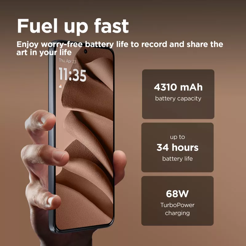 Motorola edge 50 Neo 16.1 cm (6.36 collu) Dual SIM Android 14 5G USB Type-C 12 GB 512 GB 4310 mAh Gaiši brūns