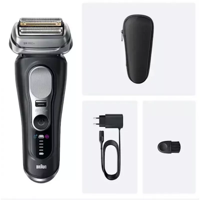 Braun Series 9 Pro+ 9600s folijnieks, trimeris, melns