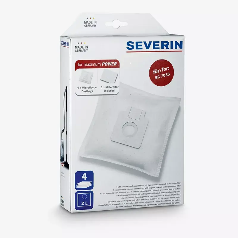 Putekļu maisiņš Severin SB 7211 cilindriskajam putekļsūcējam