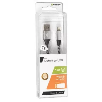 Tracer TRAKBK46268 Lightning kabelis 1m Melns Sudrabs