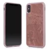 Woodcessories Vāciņš iPhone XR – Dabīgais akmens ar silikona rāmi, sarkans