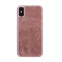 Woodcessories Vāciņš iPhone XR – Dabīgais akmens ar silikona rāmi, sarkans