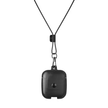 Woodcessories AirCase ECO308 ādas futrālis AirPods austiņām, melns