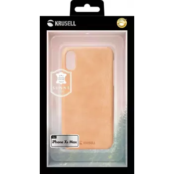 Krusell Sunne īstas ādas maciņš iPhone XS Max 16.5 cm bēšs