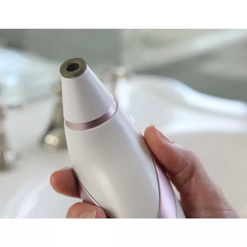 HoMedics Radiance ādas vakuuma mikroderīmabrāzijas ierīce rožu zeltā, baltā