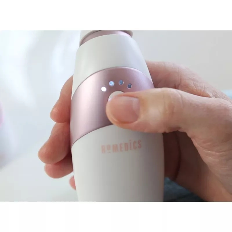 HoMedics Radiance ādas vakuuma mikroderīmabrāzijas ierīce rožu zeltā, baltā
