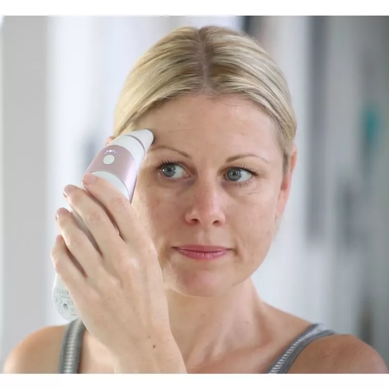HoMedics Radiance ādas vakuuma mikroderīmabrāzijas ierīce rožu zeltā, baltā
