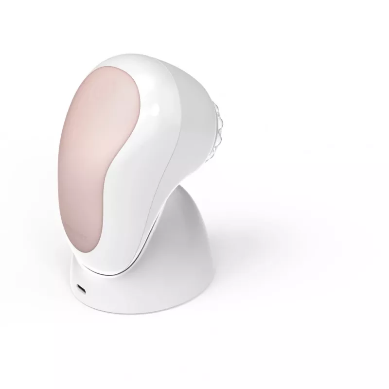 HoMedics FAC-600-EU sejas tīrīšanas birste ar pulsāciju, rožu zelts un balts, baterija