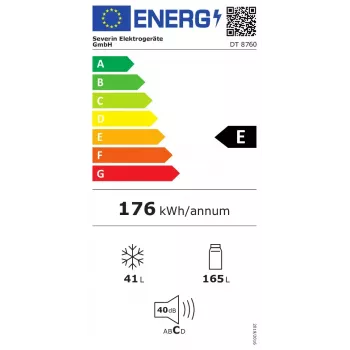 Severin DT 8760 ledusskapis ar saldētavu 206 L
