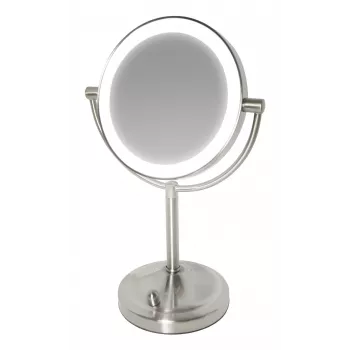 HoMedics MIR-8150-EU kosmētikas spogulis, brīvi stāvošs, apaļš, nerūsējošais tērauds