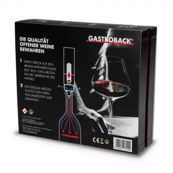 Gastroback Aroma 47102 Decantera aizbāznis melns nerūsējošais tērauds