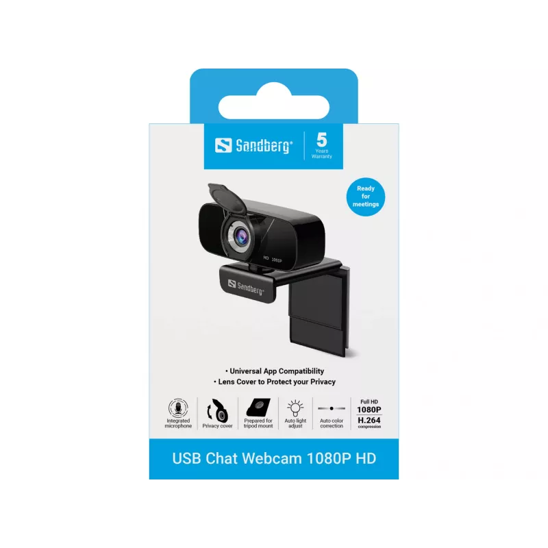 Tīmekļkamera Sandberg USB Chat Webcam 1080P HD