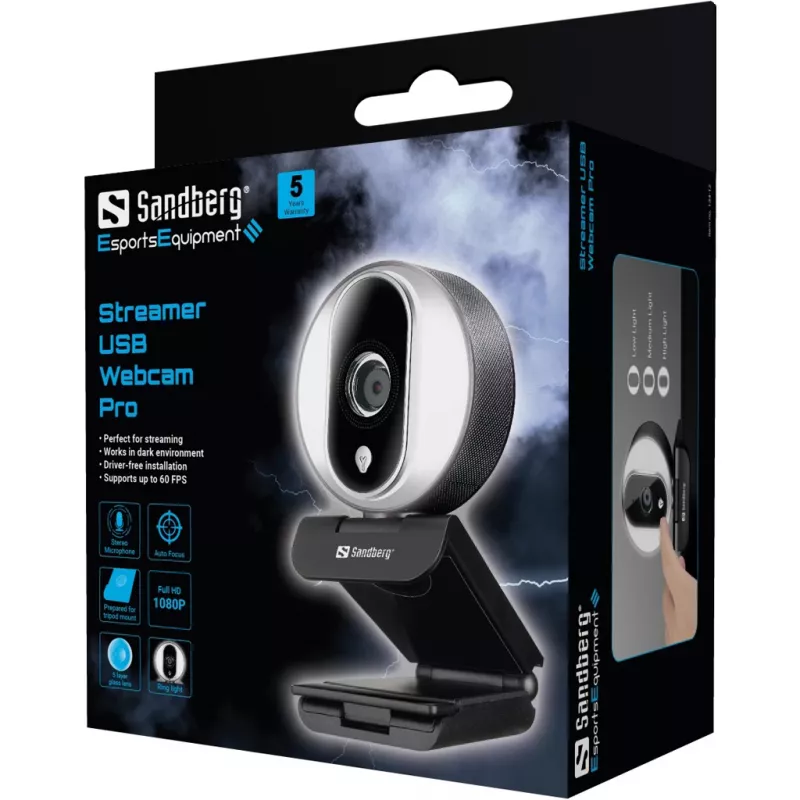 Sandberg Streamer USB Webcam Pro tīmekļa kamera