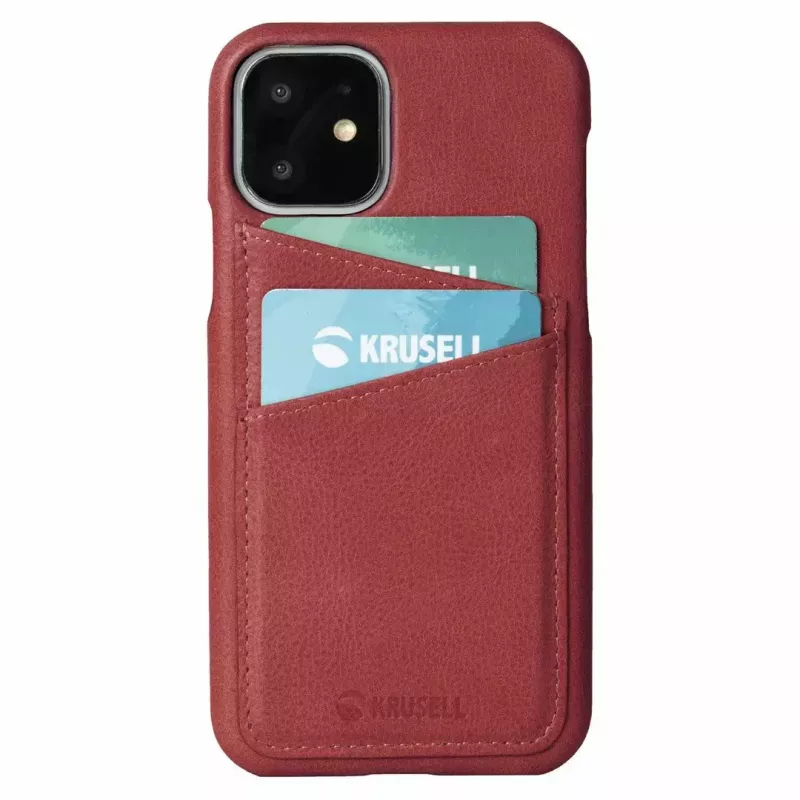 Krusell Sunne ādas maciņš Apple iPhone 11, vintage sarkans
