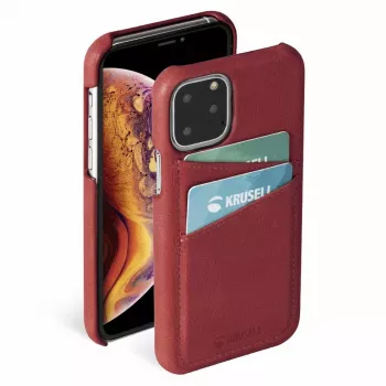 Krusell Sunne CardCover aizsargmaciņš Apple iPhone 11 Pro Max, vintage sarkans
