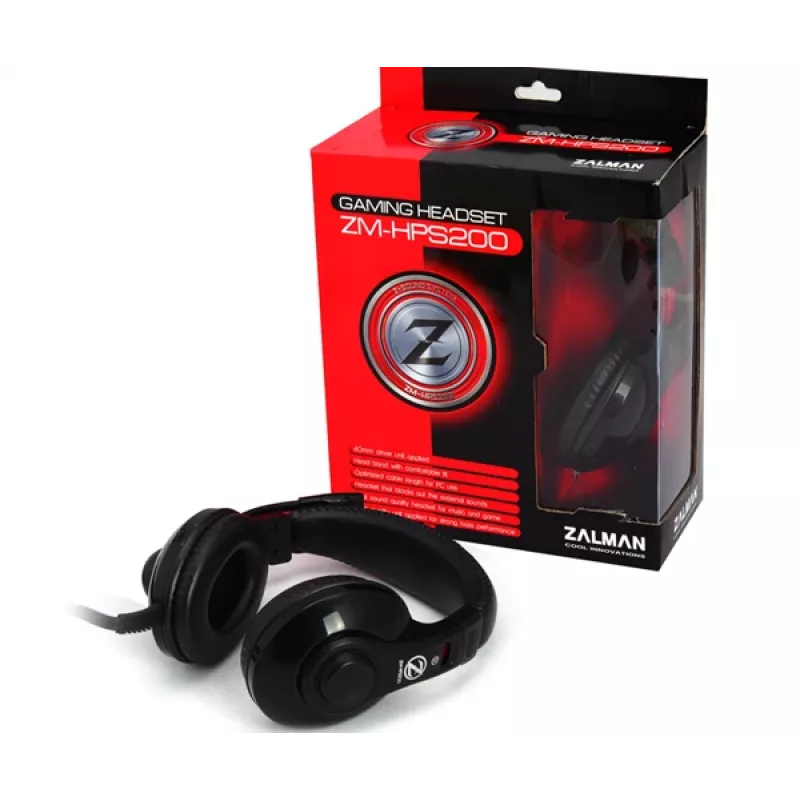 Zalman ZM-HPS200 austiņas/headsets Vadu Galvas saite Spēļu Melnas