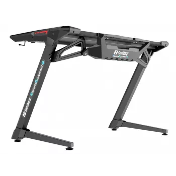 Sandberg Fighter Gaming Desk 2 Melns