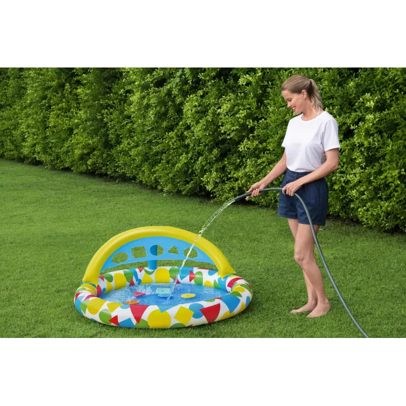 Bestway 52378 Splash & Learn bērnu baseiniņš ar nojumi, 45 l, 117 x 120 x 117 cm