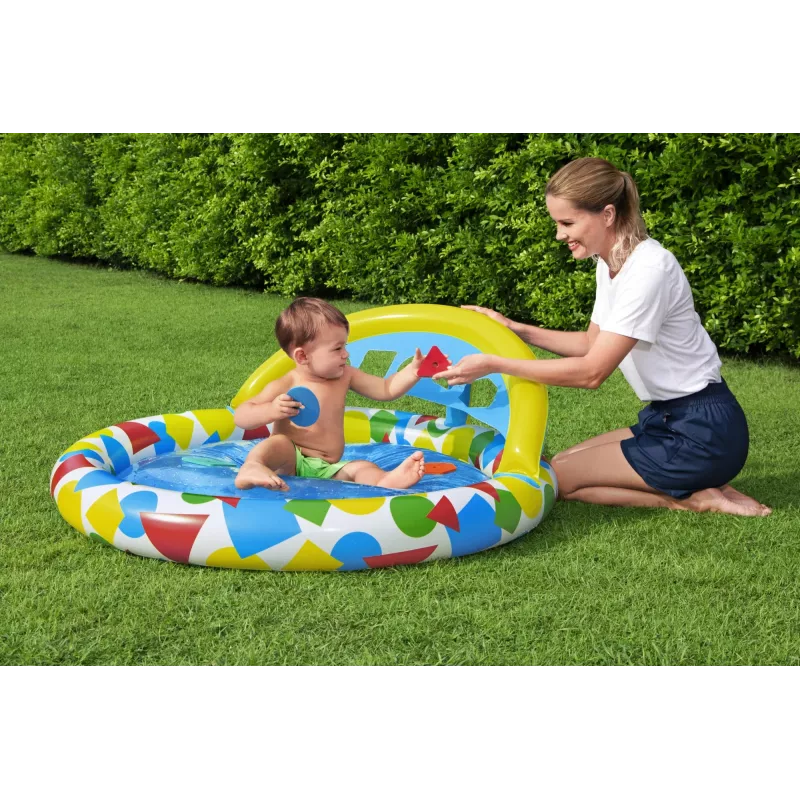 Bestway 52378 Splash & Learn bērnu baseiniņš ar nojumi, 45 l, 117 x 120 x 117 cm