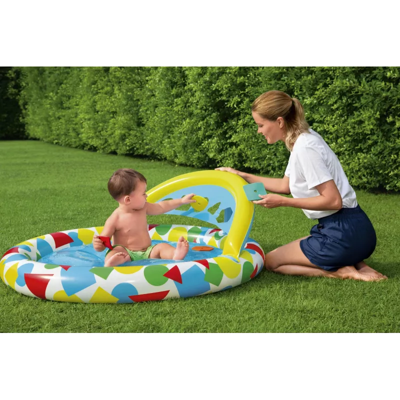Bestway 52378 Splash & Learn bērnu baseiniņš ar nojumi, 45 l, 117 x 120 x 117 cm