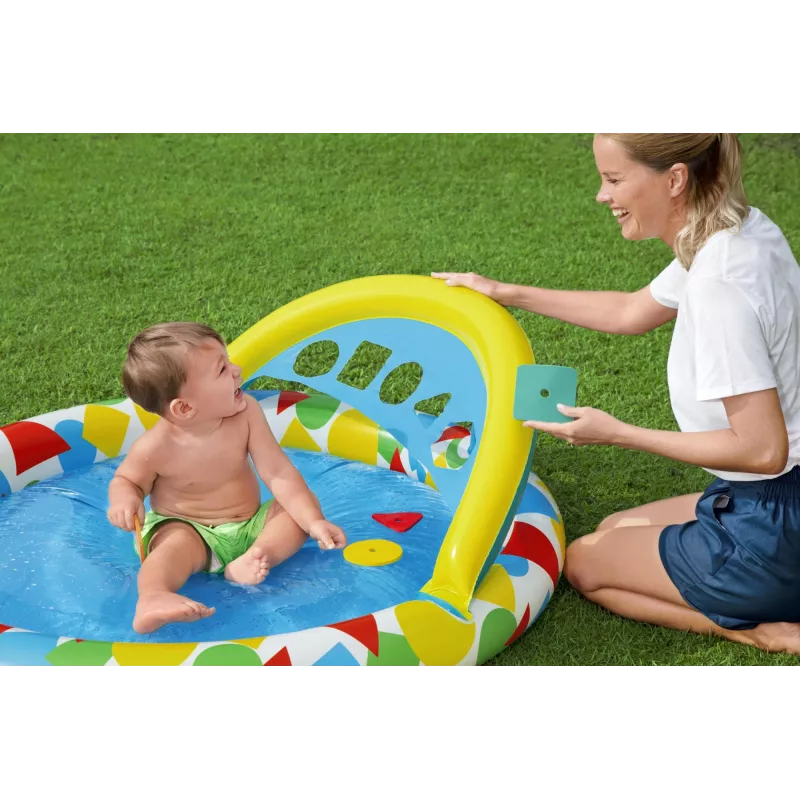 Bestway 52378 Splash & Learn bērnu baseiniņš ar nojumi, 45 l, 117 x 120 x 117 cm